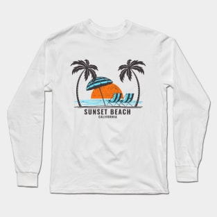 Sunset Beach California Long Sleeve T-Shirt